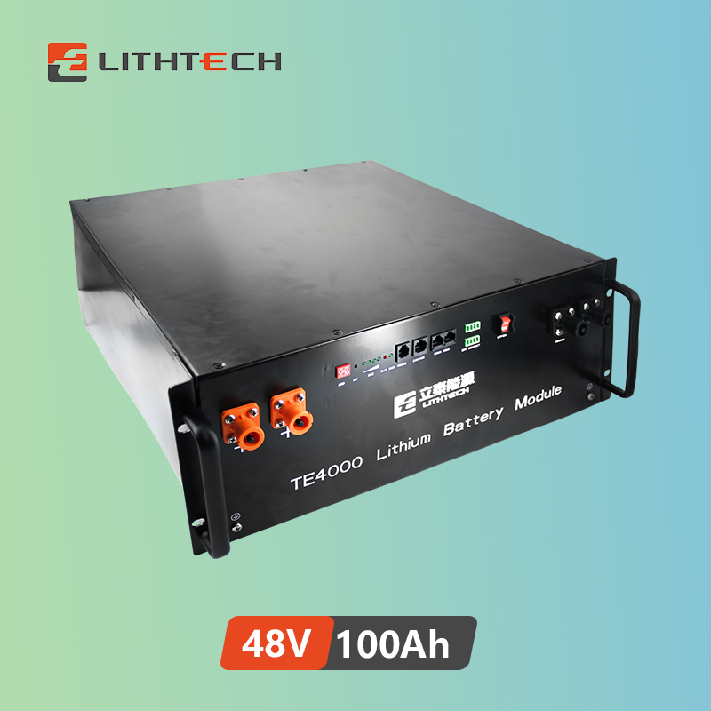 48 V Deep Cycle 100 Ah Lithium-Ionen-LiFePo4-Schrankbatterie für die Energiespeicherung von Solar